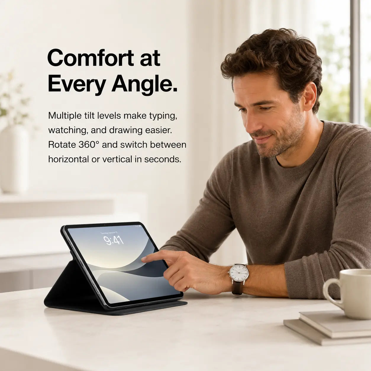 iPad case with automatic sleep and wake smart cover