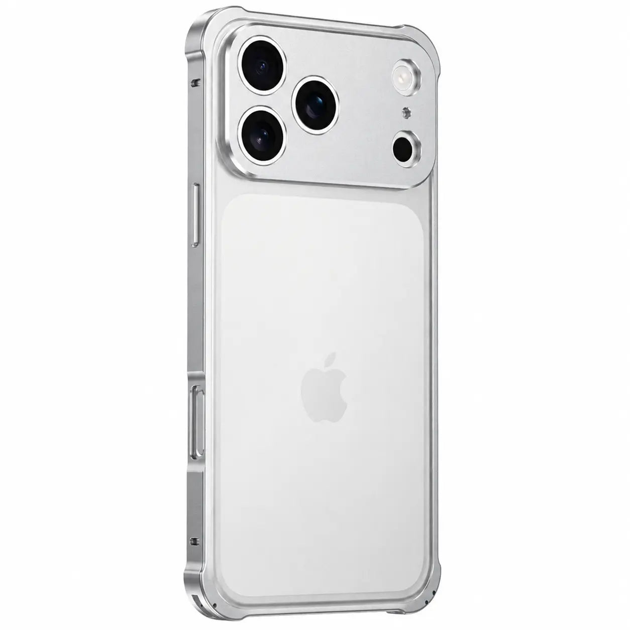Slim aluminum bumper case protecting the phone edges #color_Titanium Silver