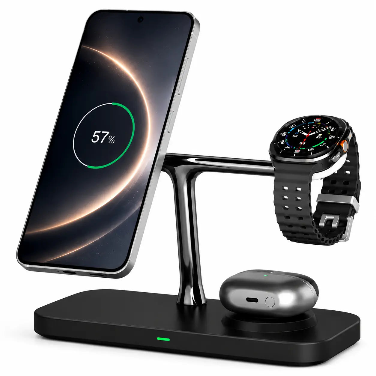 Magnetic 3-in-1 wireless charger for Samsung Galaxy devices