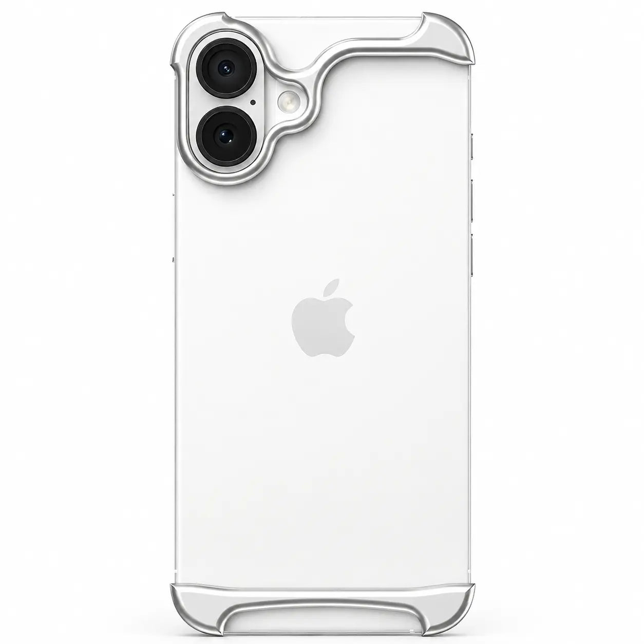 Thin protective phone case with metal frame