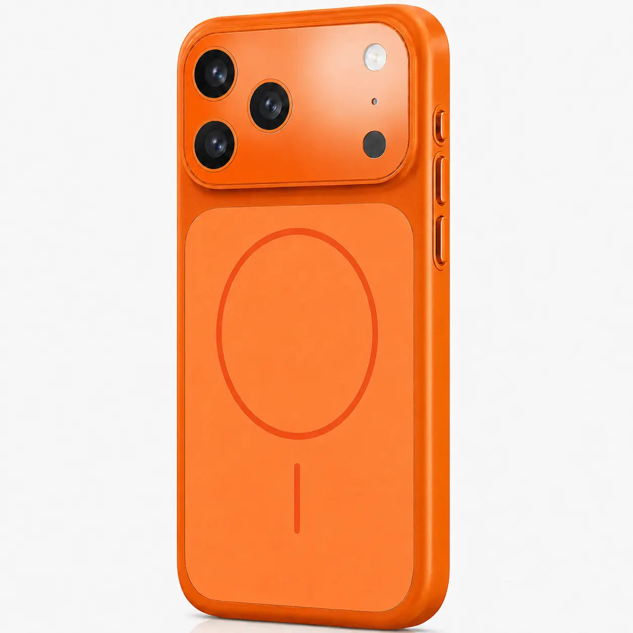 Slim hard shell phone case with magnetic ring