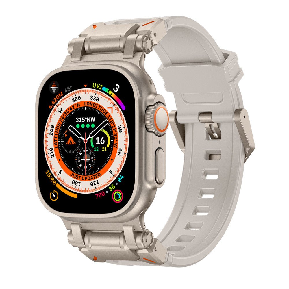 Silicone & Stainless Steel Band for Apple Watch