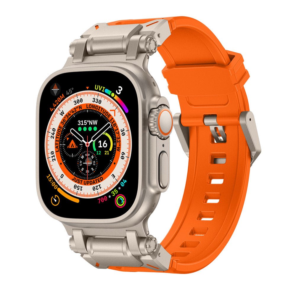 Silicone & Stainless Steel Band for Apple Watch