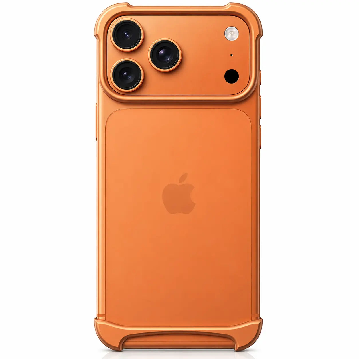 Slim metal frame phone case with open back design