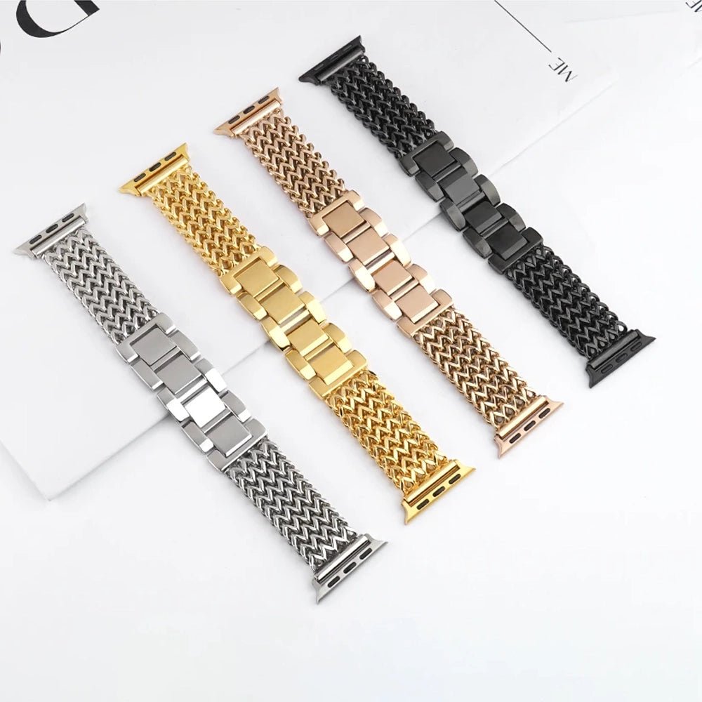 Women’s Woven Stainless Steel Bracelet Band for Apple Watch